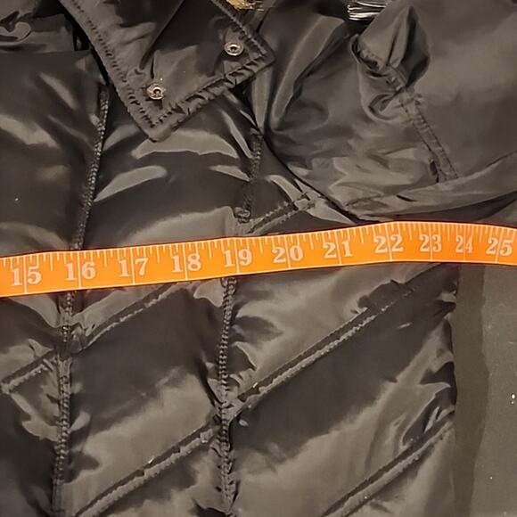 Marc New York Andrew Marc Jacket Women Large Down Puffer Faux Fur Collar Mob Wif - Picture 9 of 11